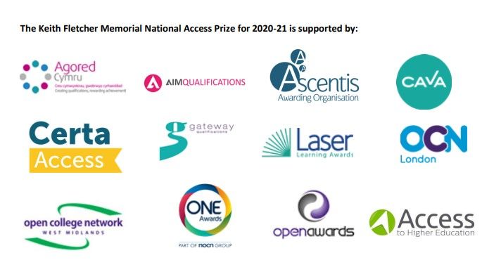 Keith Fletcher Memorial Access to HE Student Prizes 2020-21